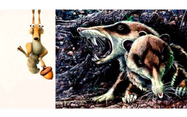 O personagem Scrat foi baseada em uma criatura do período cretáceo. 