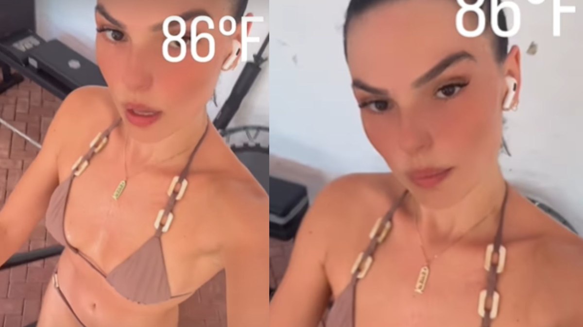 A atriz exibe corpo no calor pelo Instagram