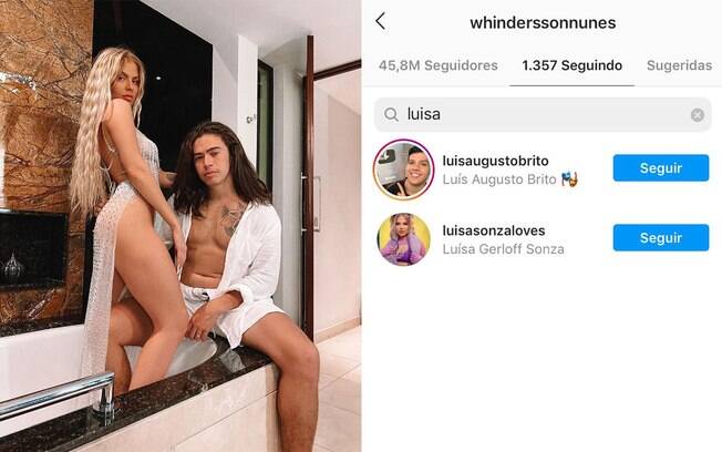 Whindersson Nunes não segue mais Luísa Sonza