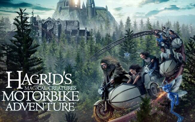 'Hagrid’s Magical Creatures Motorbike Adventure' é atração do parque da Universal Studios, na Flórida