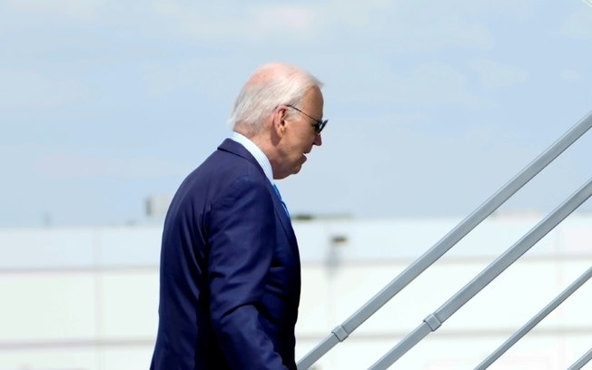 Joe Biden deixa Las Vegas em 17 de julho de 2024