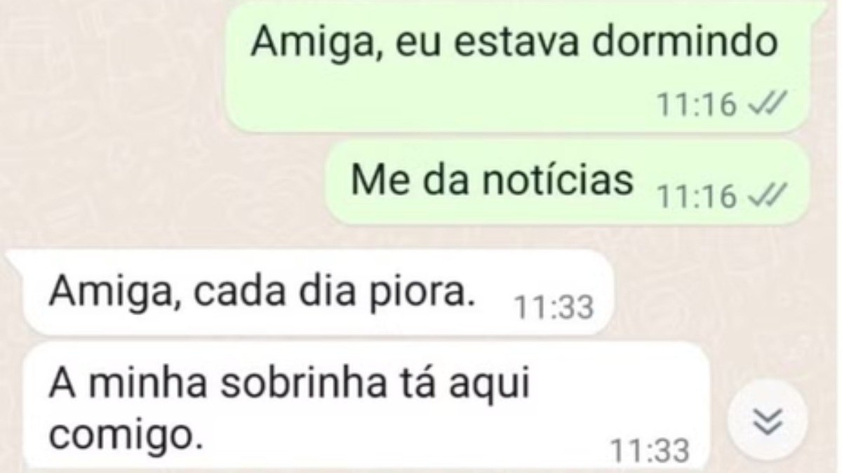 A delegada Juliana Domingues envia mensagem para uma amiga relatando as agressões que sofria do então marido