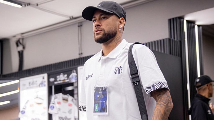 Neymar nega foto com adversário após empate em Santos x Recoleta