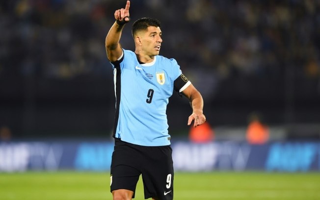 Luis Suárez em seu último jogo pela seleção uruguaia, contra o Paraguai, em setembro