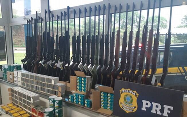 Esta foi a maior apreensão de armas feita de pela Polícia Rodoviária Federal em Minas Gerais