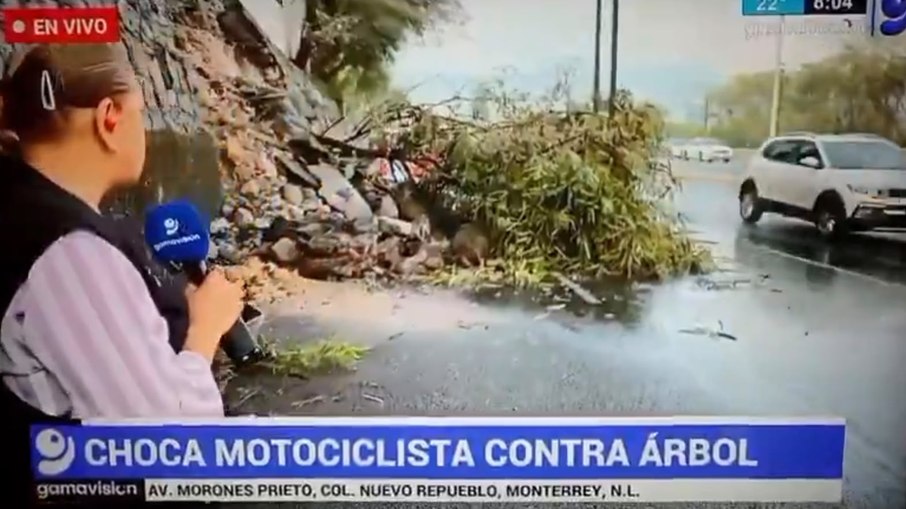 Repórter e cinegrafista são atropelados 