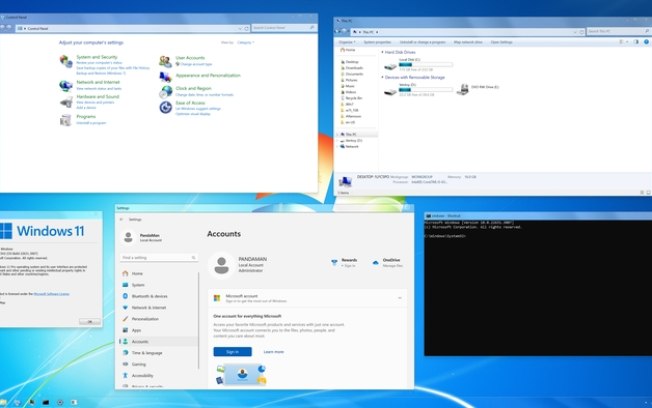 Usuário faz Windows 11 rodar com o visual do Windows 7 de graça