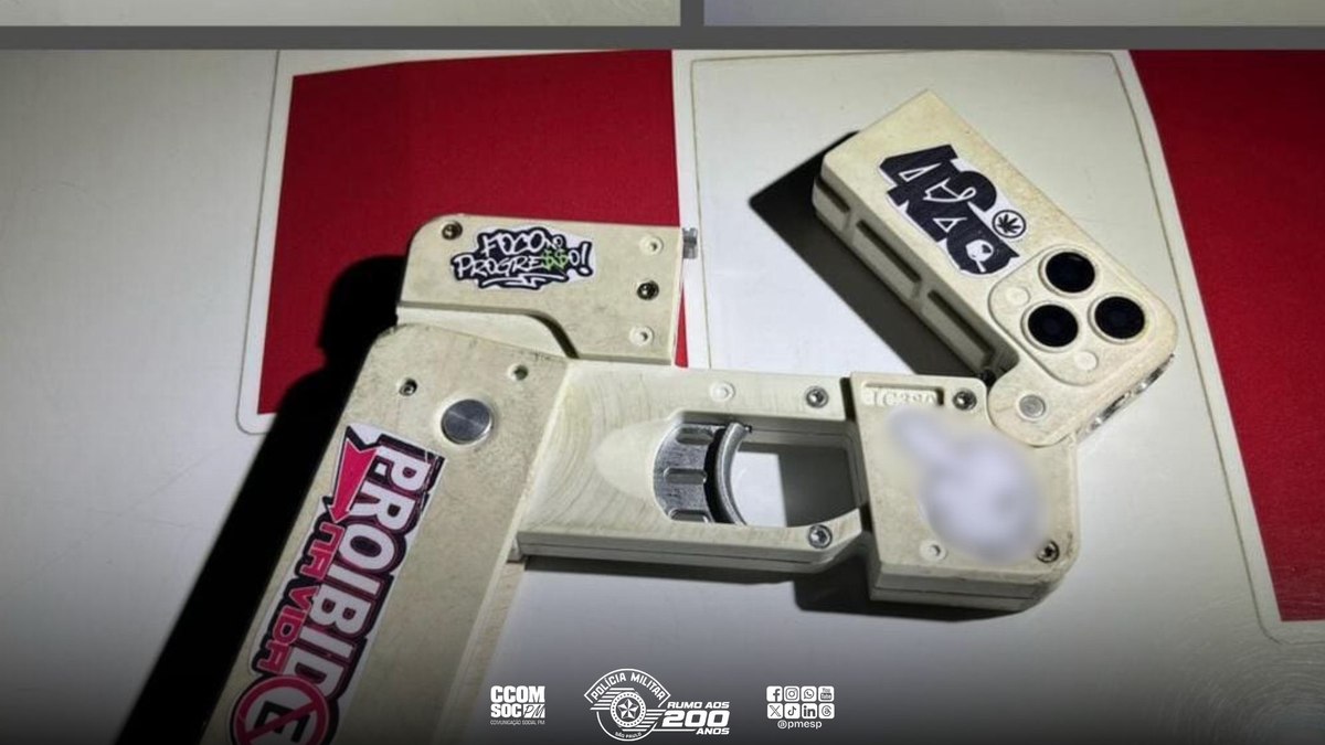 “Celular” que vira arma de fogo é apreendido pela PM no interior de SP