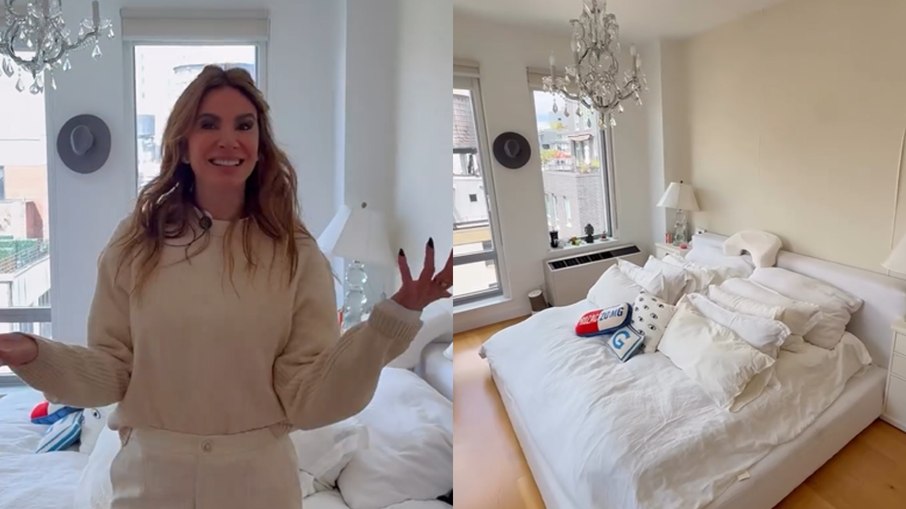 Cama de Luciana Gimenez tem 12 travesseiros