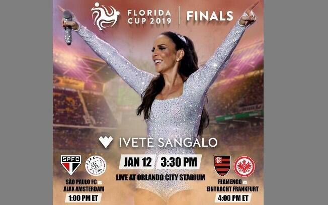 Ivete Sangalo também estará na Florida Cup 2019