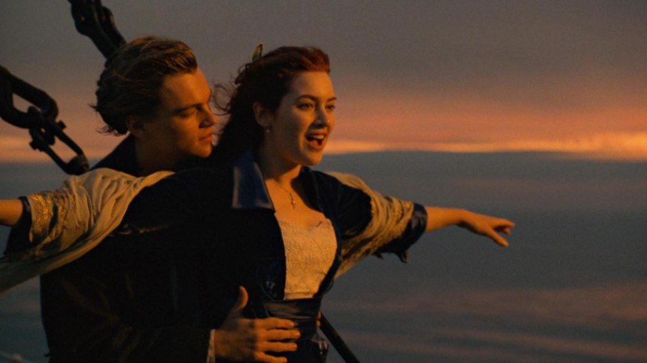 Cena clássica do filme Titanic