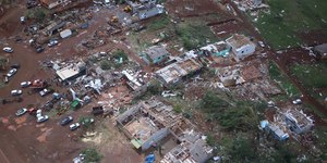 Como fica o tempo após passagem do ciclone que causou destruições