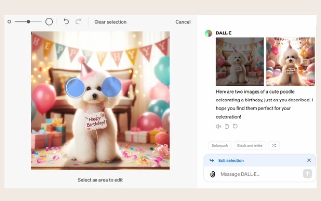 DALL-E ganha editor de imagens e sugestões de estilos