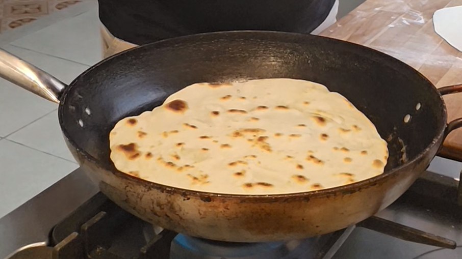 Na frigideira