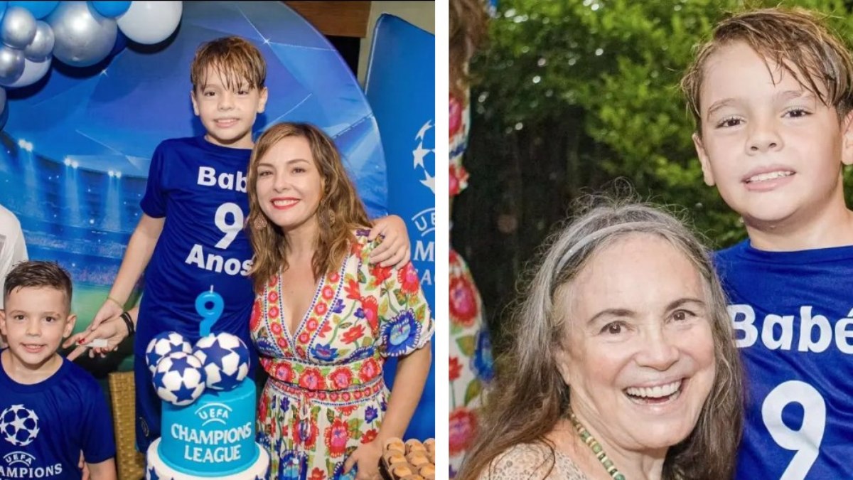 Filho de Regiane Alves faz aniversário