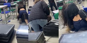 VÍDEO: aluna é ferida a tesouradas durante briga em escola de SP