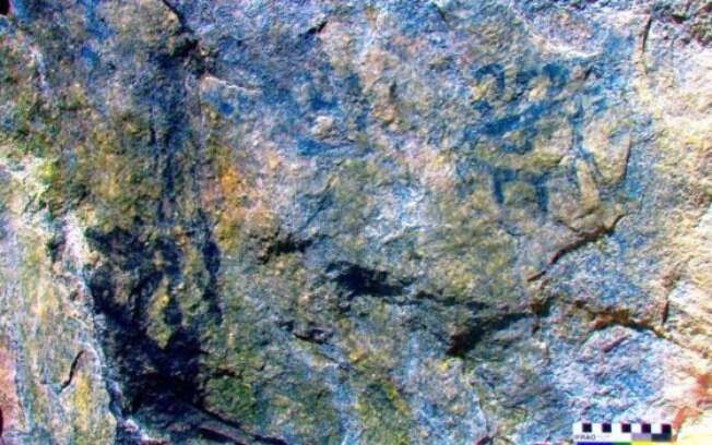 Pintura rupestre encontrada na cidade histórica de Machu Picchu, no Peru (imagem meramente ilustrativa)