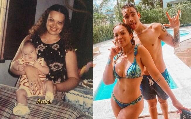 Solange Almeida mostra antes e depois com o filho