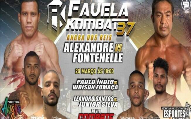 Favela Kombat 37 desembarca em Angra dos Reis com os veteranos Alexandre Baixinho e Claudionor Fontenelle na luta principal