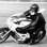 Expedito Marazzi e a Yamaha TZ 350 de Eug&ecirc;nio Handa . Foto: Arquivo pessoal
