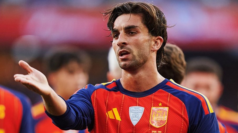 Ferran Torres comemora gol em Espanha x Iraque Ferran Torres comemora gol em Espanha x Iraque