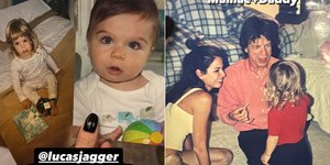 Luciana Gimenez mostra foto rara com Mick Jagger e o filho