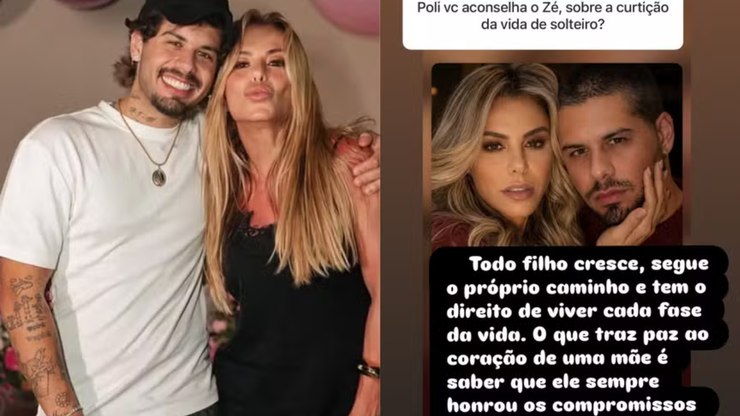 Poliana comenta sobre Zé Felipe solteiro: "Ele tem direito"