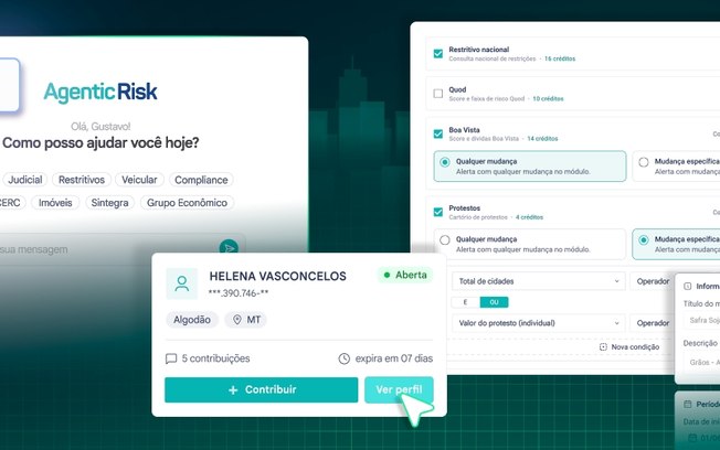 IA do AgRisk consulta lista inteira de CPFs e CNPJs em uma conversa