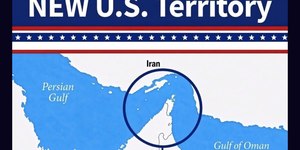 Trump provoca Irã com imagem de Ormuz como território dos EUA