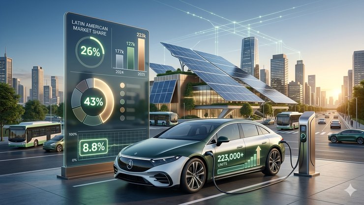 Brasil lidera mercado latino-americano de veículos elétricos