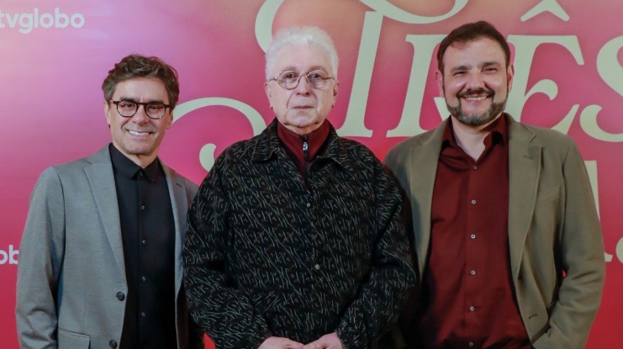 Os autores Virgílio Silva, Aguinaldo Silva e Zé Dassilva