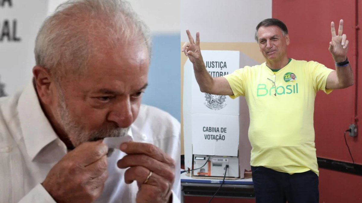 Lula e Bolsonaro votando no 2º turno das eleições