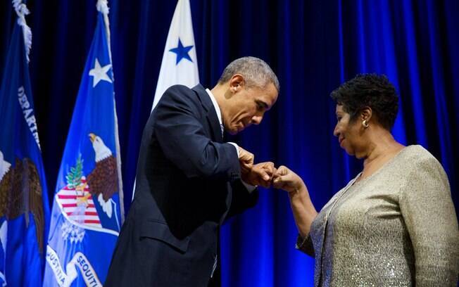 Barack Obama e Aretha Franklin