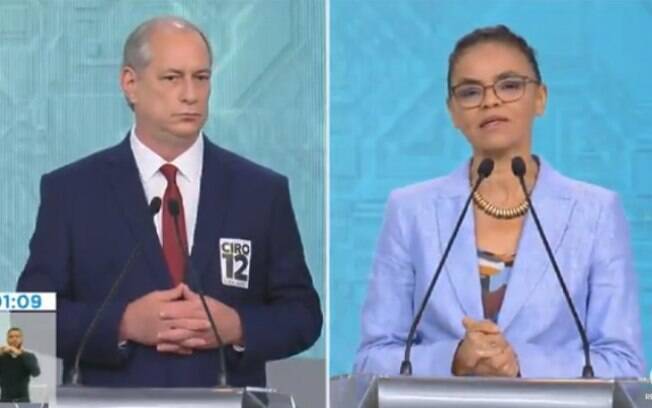 Ciro Gomes e Marina Silva não pouparam PT e Bolsonaro das críticas durante o debate da Record