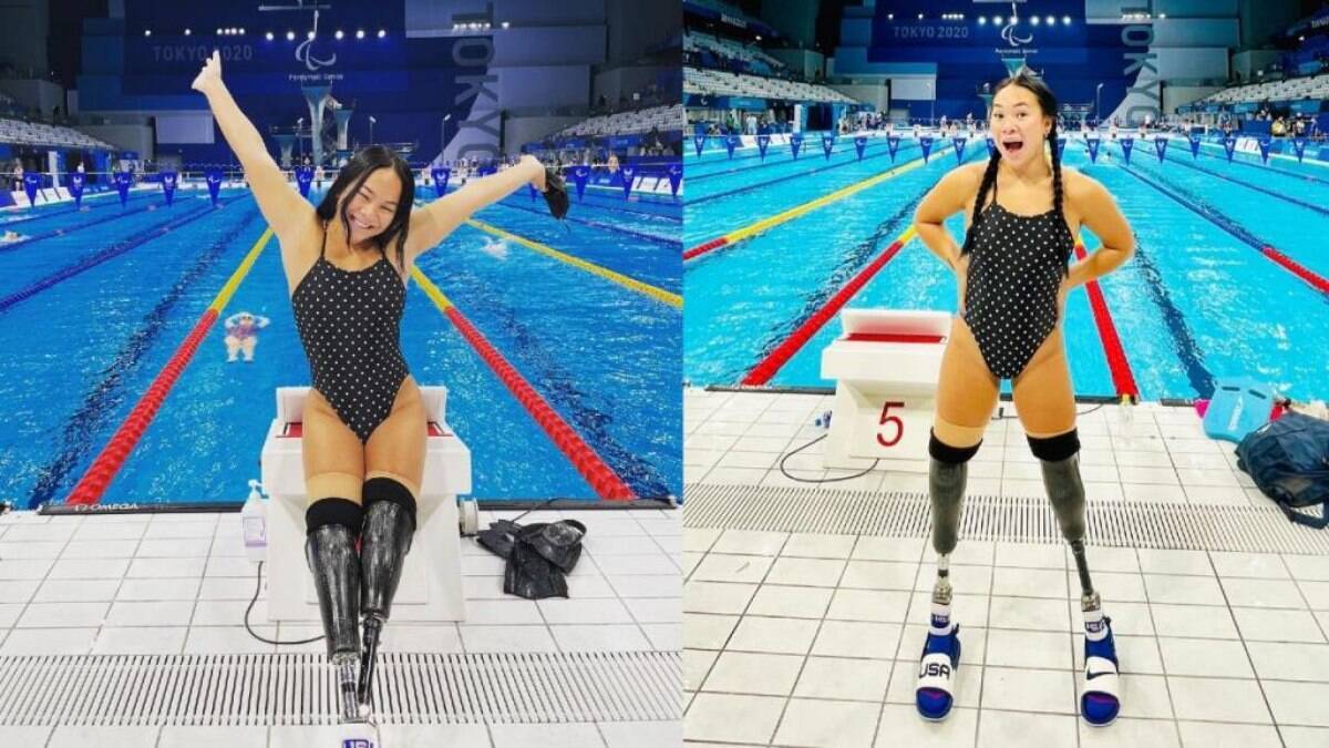 Atleta paralímpica dos EUA perdeu as pernas ao ser presa em bomba quando bebê