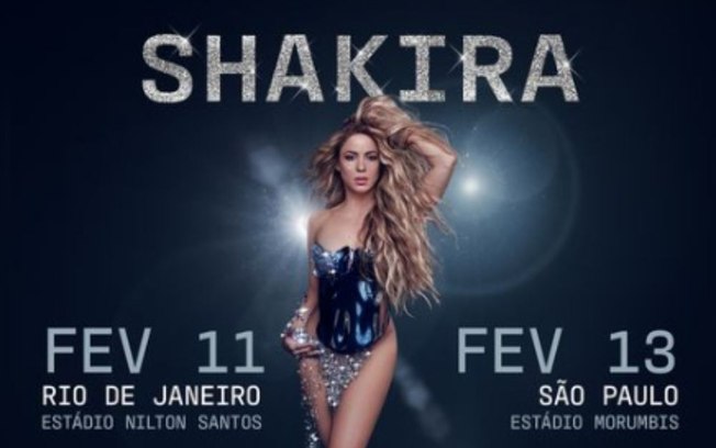 Shakira anuncia shows no Brasil em fevereiro de 2025