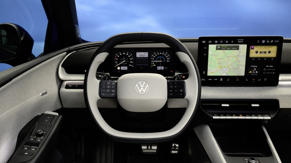 Volkswagen ID.Polo terá visual retrô no painel inspirada na era dos quadrados
