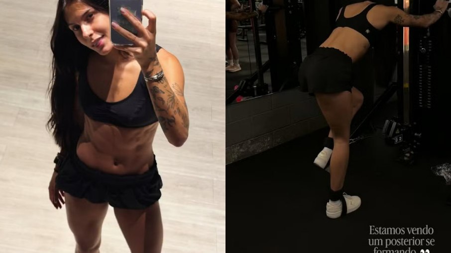 Ana Castela mostra processo na musculação 