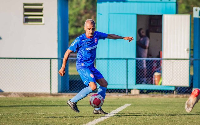 Romário durante o amistoso