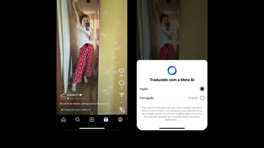 Como desativar a dublagem automática nos Reels do Instagram