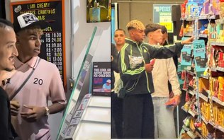 Em SP, Yamal toma sorvete e faz compras em supermercado; assista