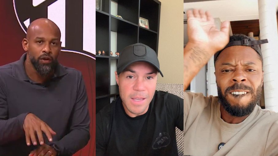 Felipe Bastos, Kleber Gladiador e Michel Bastos minimizaram treta entre Neymar e Robinho Jr