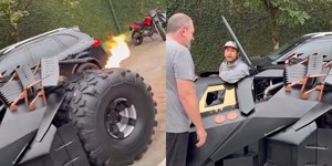 "Brinquedo" de R$ 8 milhões: Neymar mostra Batmóvel em ação