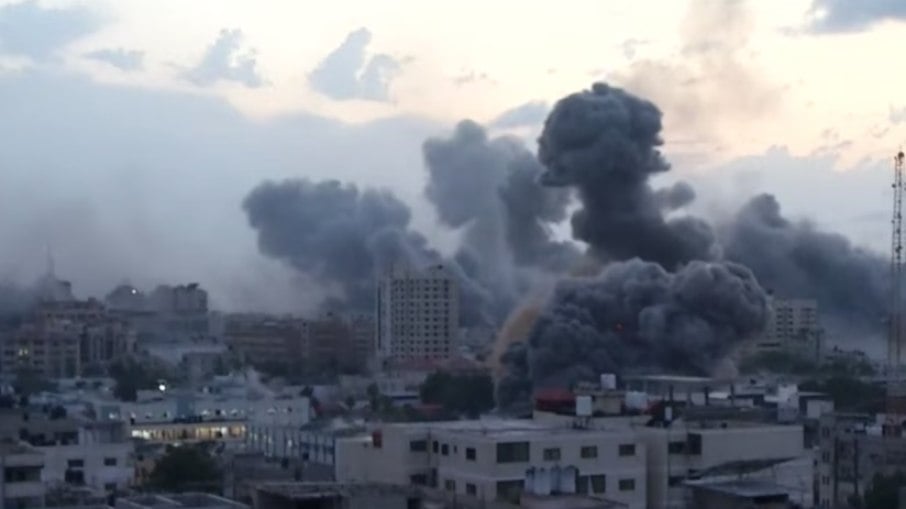 Ataques aéreos no sul de Gaza na última semana