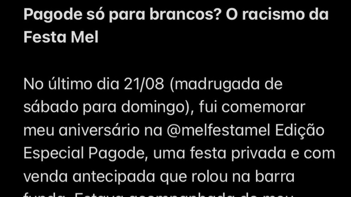 Em sua denuncia, Letícia Oliveira narra os acontecimentos do evento e o descaso com que foi tratada com seus amigos 