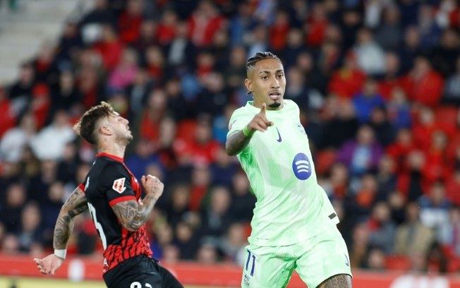 Raphina marcou dois gols na vitória do Barcelona sobre o Mallorca por 5 a 1 nesta terça-feira, pelo Campeonato Espanhol