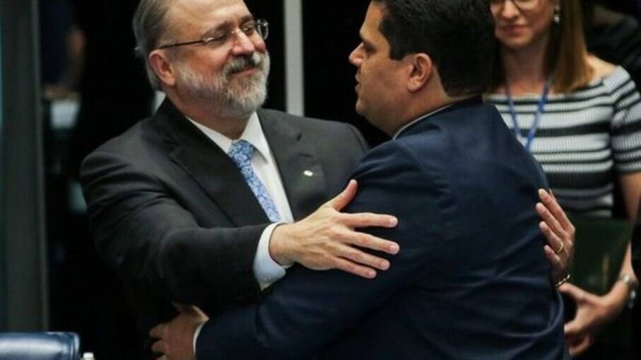 Senador Davi Alcolumbre e Augusto Aras