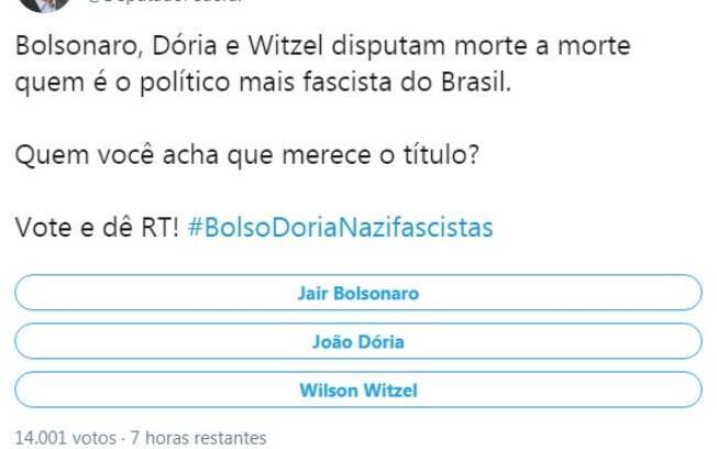 Deputado Paulo Pimenta usou o Twitter para citar adversários