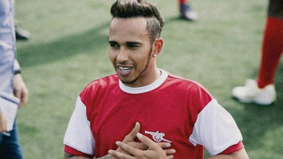 Hamilton não esconde ser torcedor de um dos clubes mais tradicionais da Inglaterra: o Arsenal
