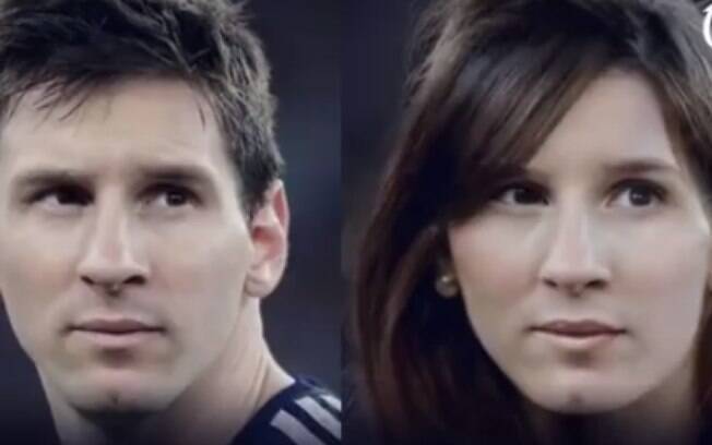 Jogadores de futebol foram transformados em mulheres - Messi